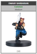Dwarf Barbarian - D D Miniatures Dragoneye 18 With Card