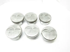 6 Used JE Gas Ported 4.050 Sb Chevy Flat Top Pistons WISECO MANLEY  IMCA UMP