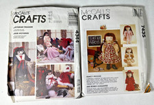COMPLETE 2 McCall Patterns 4344, 7435, 18" Doll Outfits for all UNCUT/NEW