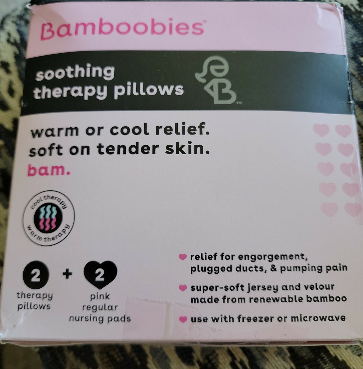 BAMBOOBIES Flaxseed Nursing Pillow - Heating or Cooling Relief for Moms  -image