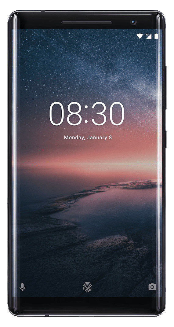 Nokia 8 Sirocco &ndash; 5.5" P-OLED &ndash; 6GB RAM &ndash; 128GB Storage &ndash; Black &ndash; Unlocked &ndash; NEW
