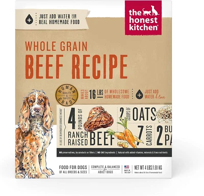1 MONTH AND UP The Honest Kitchen Human Grade Dehydrated Whole Grain Dog Food – Complete Meal o