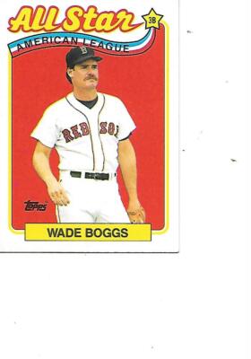Wade Boggs Topps 1989 All Star 1988 AL Leaders Baseball Card #399
