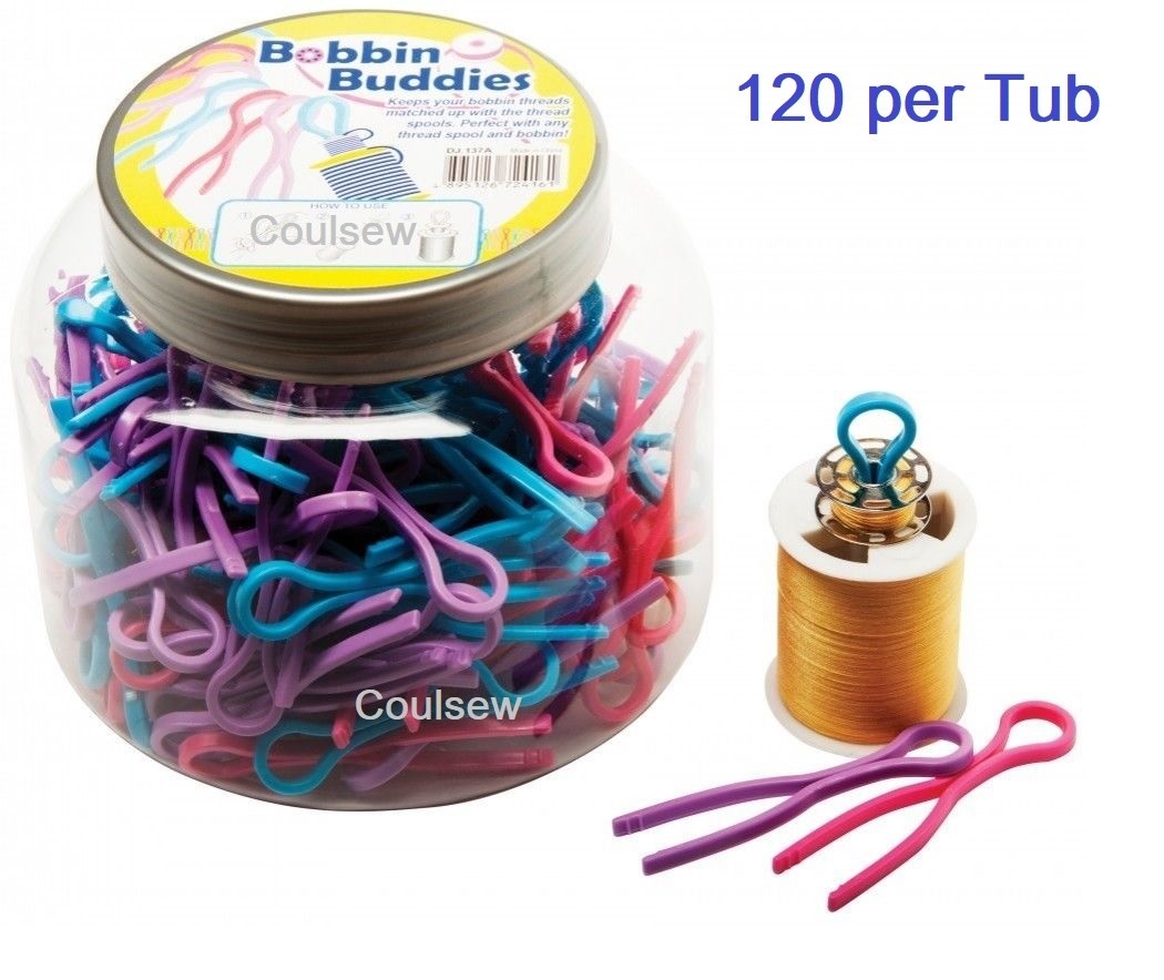 Sewing Machine Bobbin Buddies TUB FULL Contains 120 Bobbin Clips