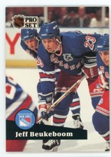 1991-92 (RANGERS) Pro Set #444 Jeff Beukeboom Hockey Card