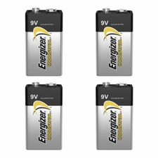4 x Energizer 9V batteries Industrial 6LR61 Block PP3 6LP3146 MN1604