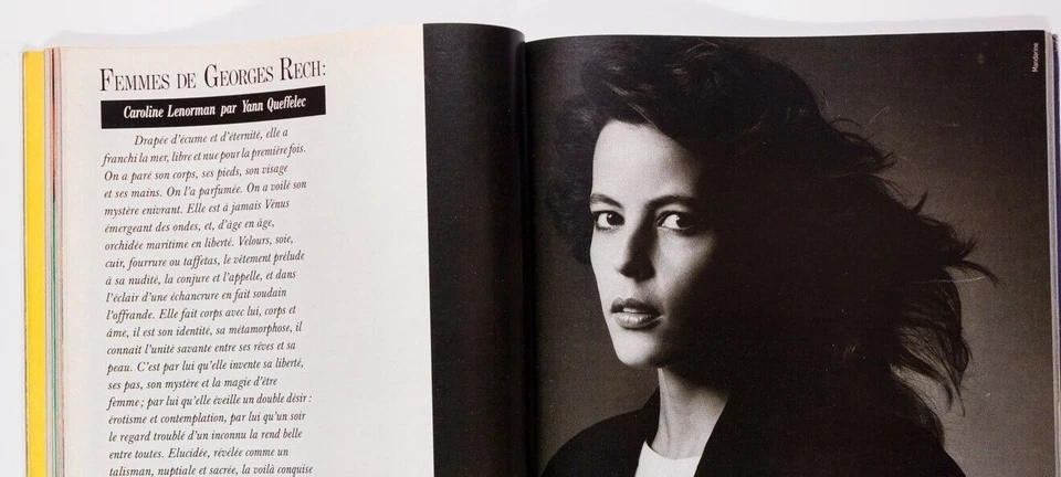 Patricia Ryckeghem ANTONIO LOPEZ Helmut Newton CAROLINE LENORMAN Elle March 1984 - Image 4 of 4