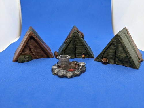 Juego de campamento de aventureros 28 mm 1:56 juegos de guerra modelo de mesa paisaje disperso - Imagen 10 de 23