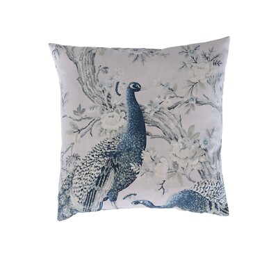 Kissenbezug Laura Ashley Mitternachtsblau Grau Belvedere 16 Zoll Pfau