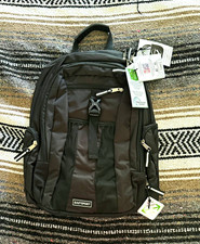 Eastsport Black Backpack Zip Buckle, Padded Adjustable Straps, Pockets