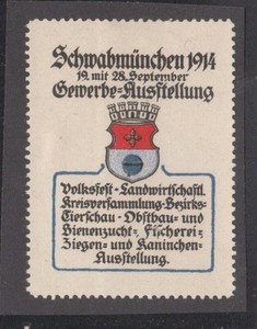 German - 1914 Schwabenmünchen Trade, Folk & Agricultural Fair - MH