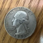 1952-D Washington Quarter Silver 25C Circulated Denver Mint US Coin