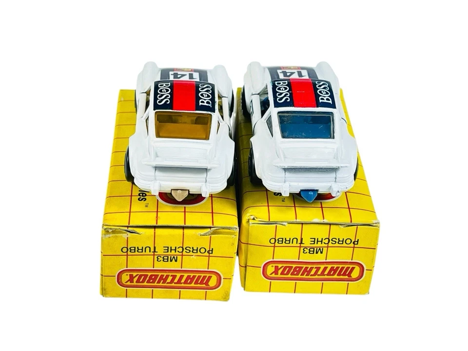 (2) Matchbox Superfast Varied MB3 Porsche Turbo Boss 14 - con cajas de rejilla amarillas Foto 2 de 4