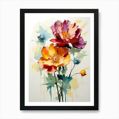 Blumen von Robert Wilson Kunstdruck gerahmt Wandbild Poster Leinwanddruck Bild