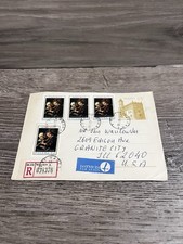 Poland 1981 Registered Airmail Cover USA Amphilex ’77 Art Stamps Par Avion