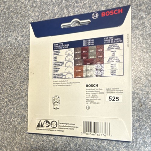 Bosch DBC0402 4" Diamond Saw Blade Ceramic Porcelain Turbo, 1 single  - Picture 2 of 3