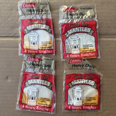 #ad #ad Vintage Coleman Gold Top Heavy Duty Mantles Sealed Package No 21A309G LOT OF 4 $39.00