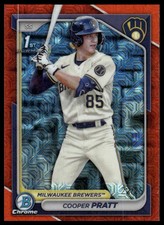2024 Bowman #BCP-137 Cooper Pratt Chrome Prospects Orange Refractors #/25