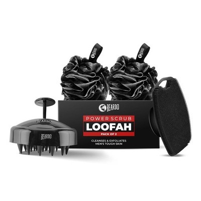 Beardo Silicone Scrubber Loofah Scalp Massager Set 3