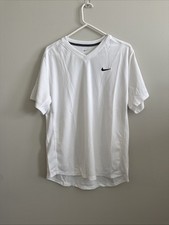 Nike Court Dry Crew Men s Tennis Shirt. Large. White DH4934