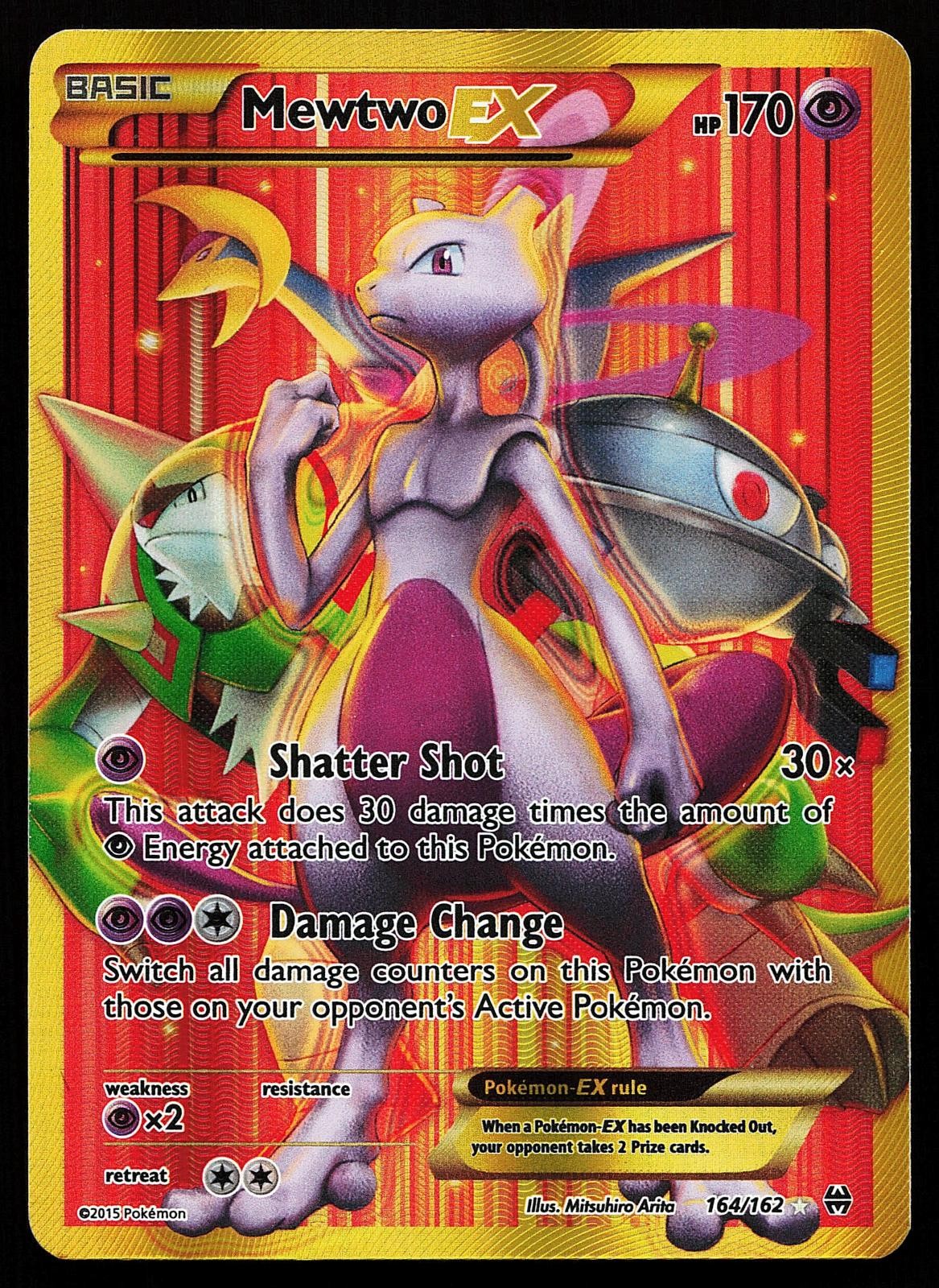 Mewtwo EX 164/162 Secret Rare BREAKthrough Pokemon Card