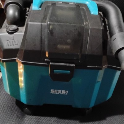 Seesii Cordless Bagless Wet/Dry Canister Vacuum Blue/Black Portable Hose