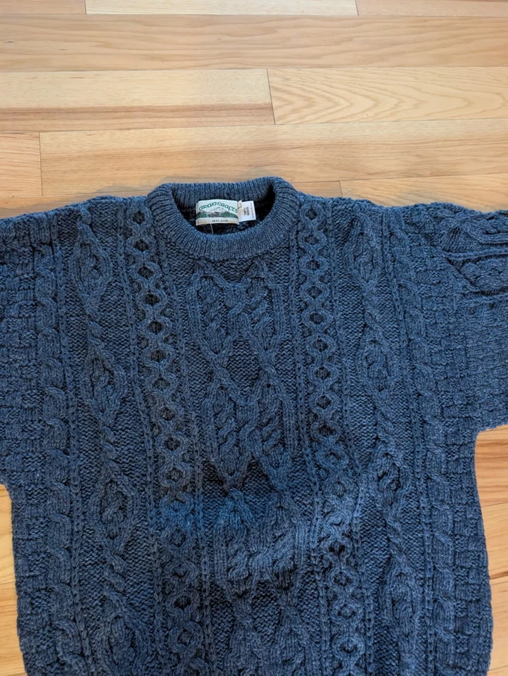 Aran Ireland Sweater NWT Mens Large L Fisherman Wool Cable Knit - Image 4 of 4