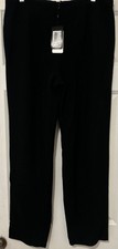 Emporio Armani Black Twisted Pleat Textured Slacks Sz. 46 US 12 