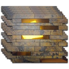 10pcs Waterproof Non-Slip Mosaic Peel Stick Wall Stickers, Heat-Resistant...