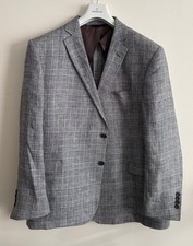 $1250 Brooks Brothers Unstructured Grey Glen Plaid Linen Sport Coat/ Blazer  48R