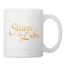 Sturm Der Liebe Logo Gold Textur Tasse, One size, Weiß