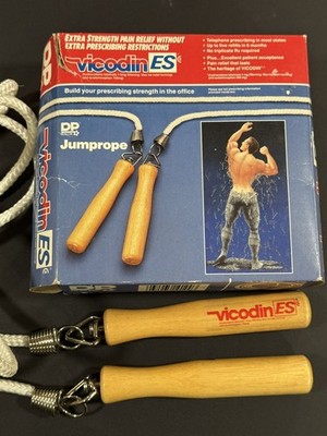 Vicodin ES Jump Rope Advertising Promo Pharma Swag BASF in Box Vintage 90 s