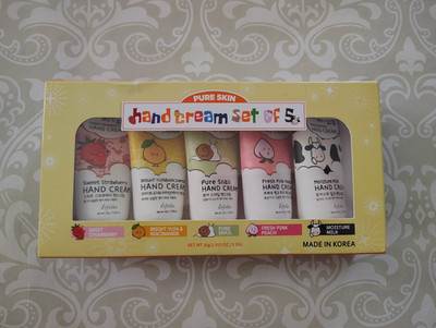 Esfolio Pure Skin Hand Cream Lotion Set Strawberry Lemon Snail Peach Milk Korea