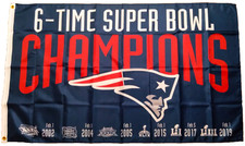 New England Patriots 6 Time Super Bowl Champions Flag Banner 3 ft. x 5 ft.