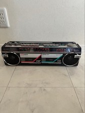 SHARP QT-Y5 Radio Cassette Player Deck Black Used No Power Check JUNK