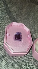 Purple Swarovski Lucent Cocktail Ring Size 60 Octagon Cut