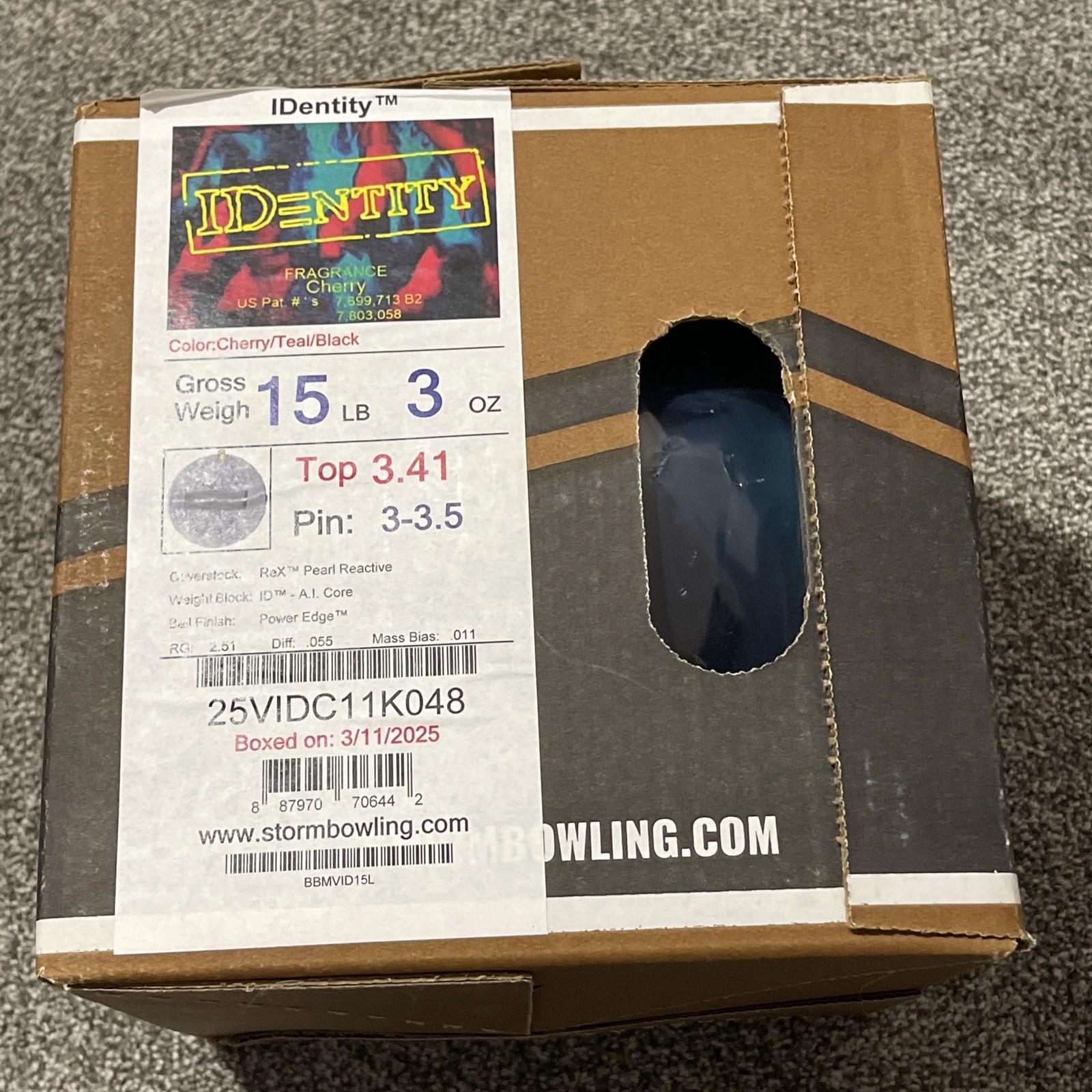 Storm Identity 15lb Belmo Teal Bowling Ball NIB 1st Quality 