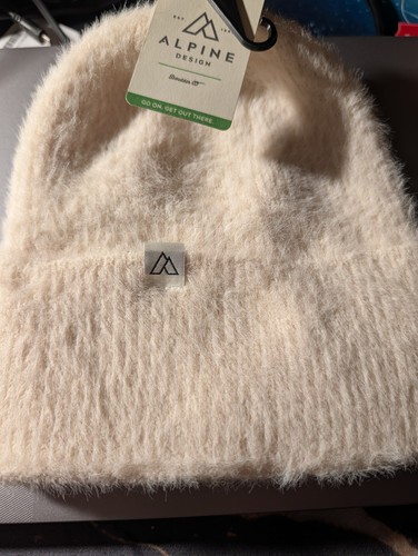 Alpine Design Women's Fuzzy Rib Knit Beanie Cream One Size ADWA2010 - Picture 1 of 4