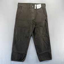 Madewell Pants Men's 32x32 FITS 32x27 Brown Canvas Utility Double Knee Baggy NEW
