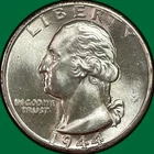 1944-D Washington Quarter Silver Brilliant Uncirculated BU Coin #38666