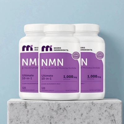 3PCS NMN COMPLEX 1,000mg   with Caps Resveratrol 10-in-1 NAD+ Booster 120 |