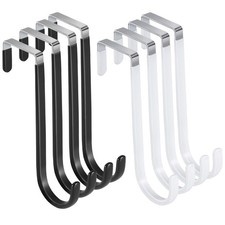 8 Pack Over The Door Hooks, Multicolor High Load-Bearing Metal Single Door Ho...