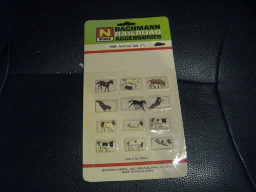 Juego de figuras de animales sellados escala #1 N No.7005-Bachmann accesorios ferroviarios | Zustand: New