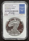 2017-S $1 SILVER AMERICAN EAGLE Congratulations Set NGC PF70 : EDMUND MOY  06522