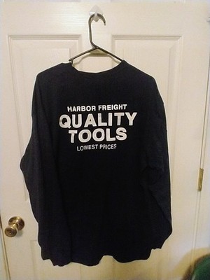 Harbor Freight Tools Long Sleeve Cotton Tshirt XL Blue