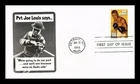 JOE LOUIS BOXING CHAMPION FDC SCOTT 2766 MILITARY PVT JOE LOUIS SAYS US COVER