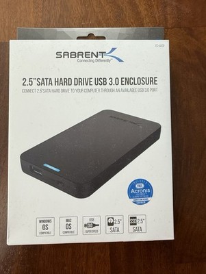 Sabrent 2.5  SATA to USB 3.0 Hard Drive Enclosure   NEW SEALED