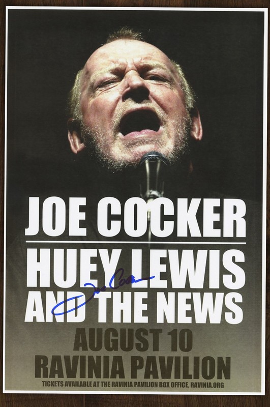 Joe Cocker signed, autographed concert poster