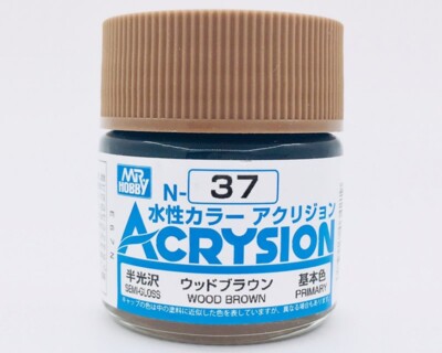 Mr.Hobby Acrysion Wood Brown - Semi-Gloss (10ml) N037 modeling