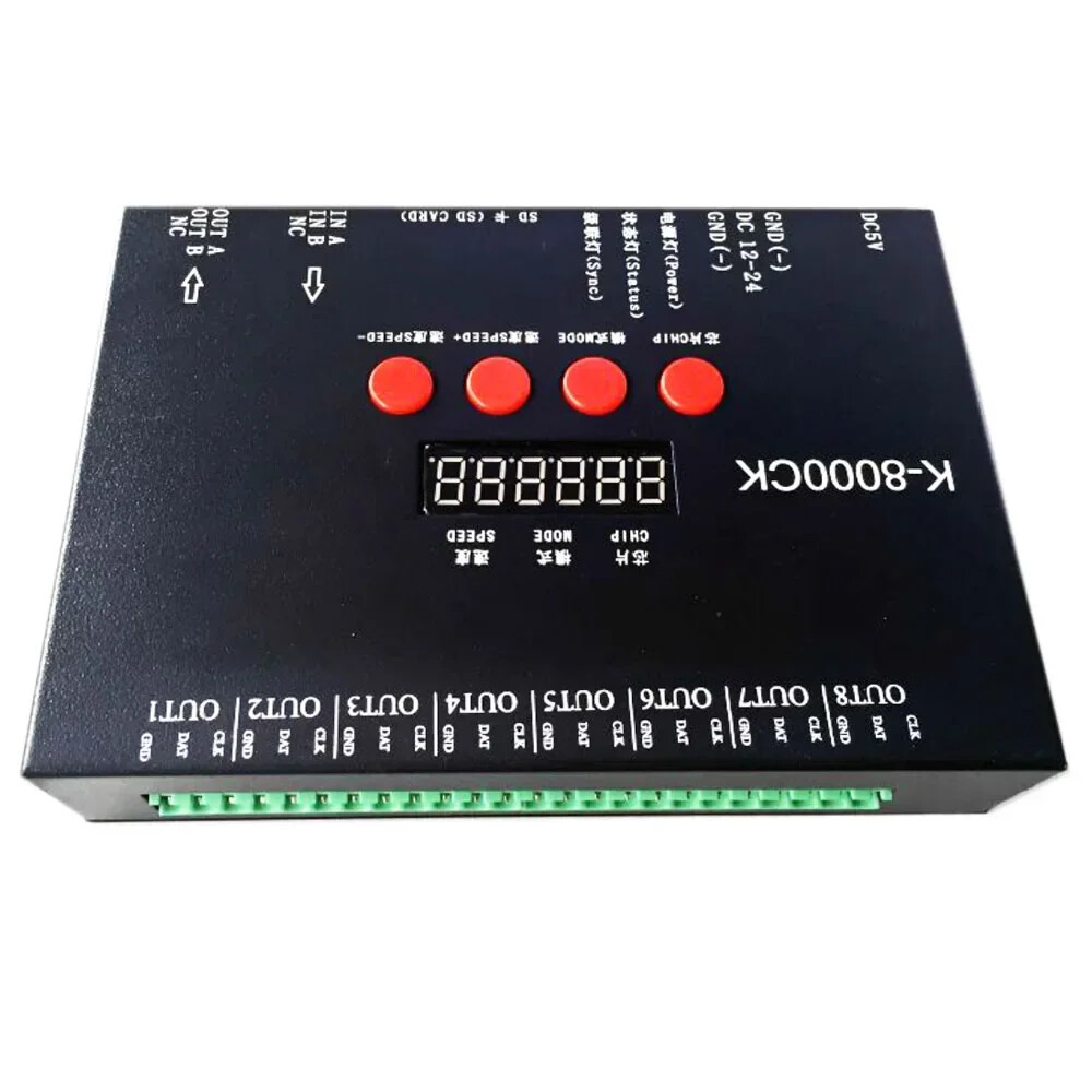 K-8000CK LED pixel SD card controller T-8000'upgraded version off